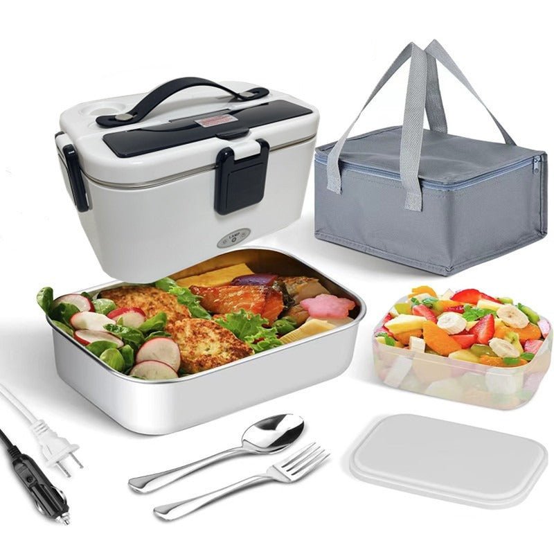 80W Food Heater 12V 24V 110V Self Heating Lunchbox Portable Food Warmer Electric Lunch Box for Car/Truck/Home