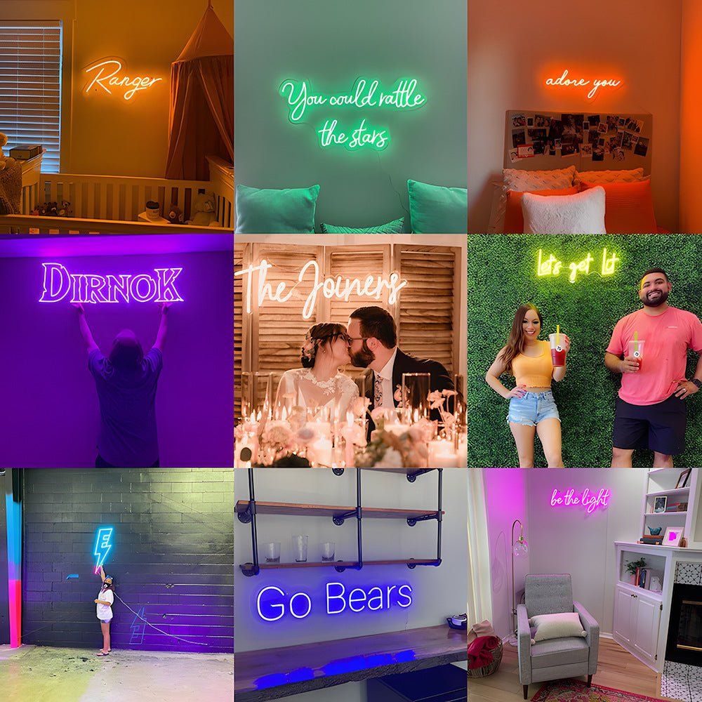 Custom Neon Sign with English Letter Name for Bedroom, Classroom, Proposal, Logo Decoration, DIY MOQ 1 piece