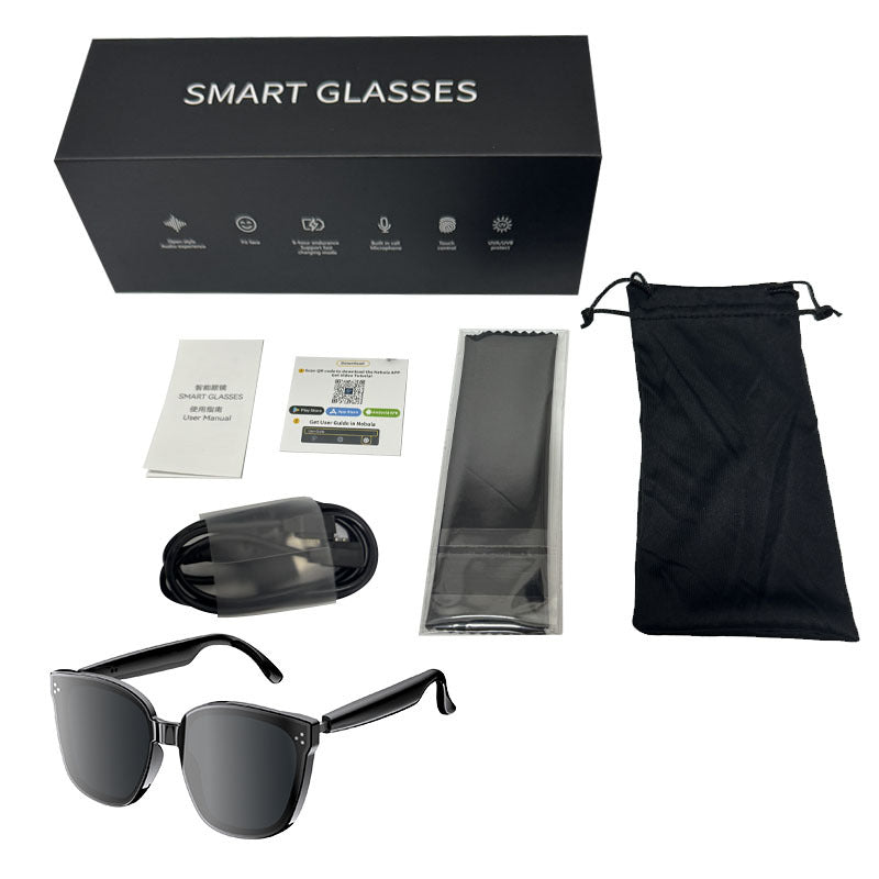 HY-C8 AI Intelligent Translation Wireless Bluetooth Glasses Earphones 75 Language Conference Simultaneous Interpretation