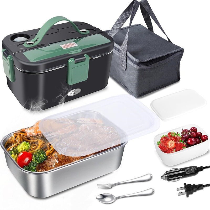 80W Food Heater 12V 24V 110V Self Heating Lunchbox Portable Food Warmer Electric Lunch Box for Car/Truck/Home