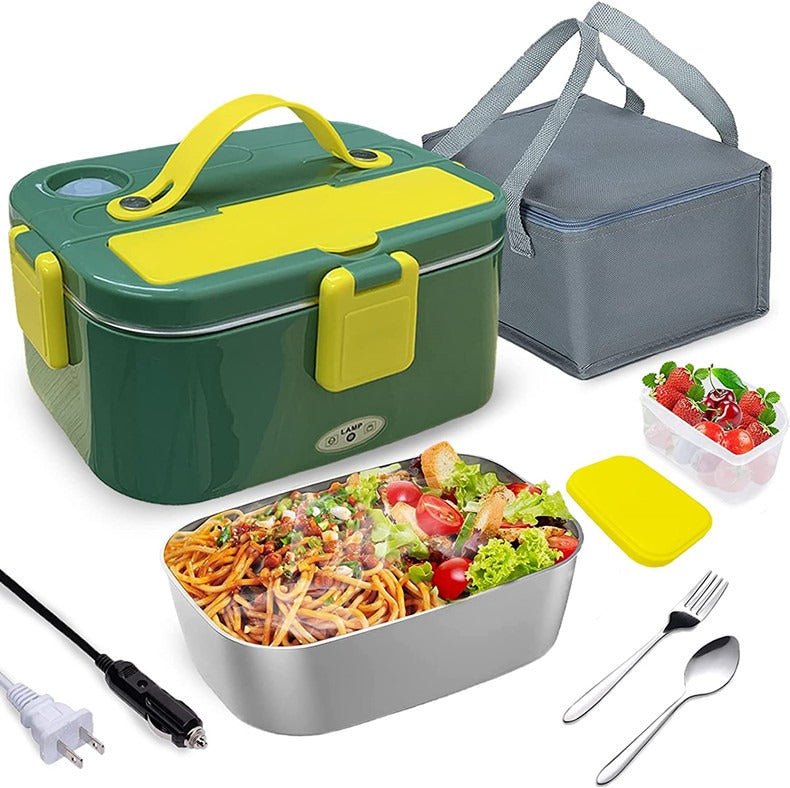 80W Food Heater 12V 24V 110V Self Heating Lunchbox Portable Food Warmer Electric Lunch Box for Car/Truck/Home