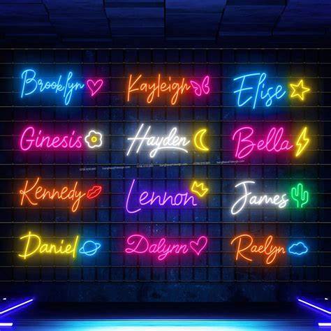 Custom Neon Sign with English Letter Name for Bedroom, Classroom, Proposal, Logo Decoration, DIY MOQ 1 piece